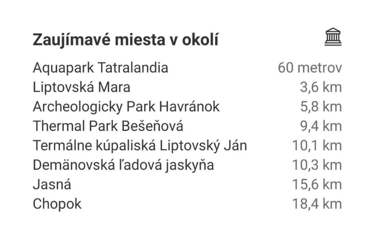 Chata 412 Tatralandia Liptovský Mikuláš Dış mekan fotoğraf